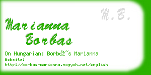 marianna borbas business card